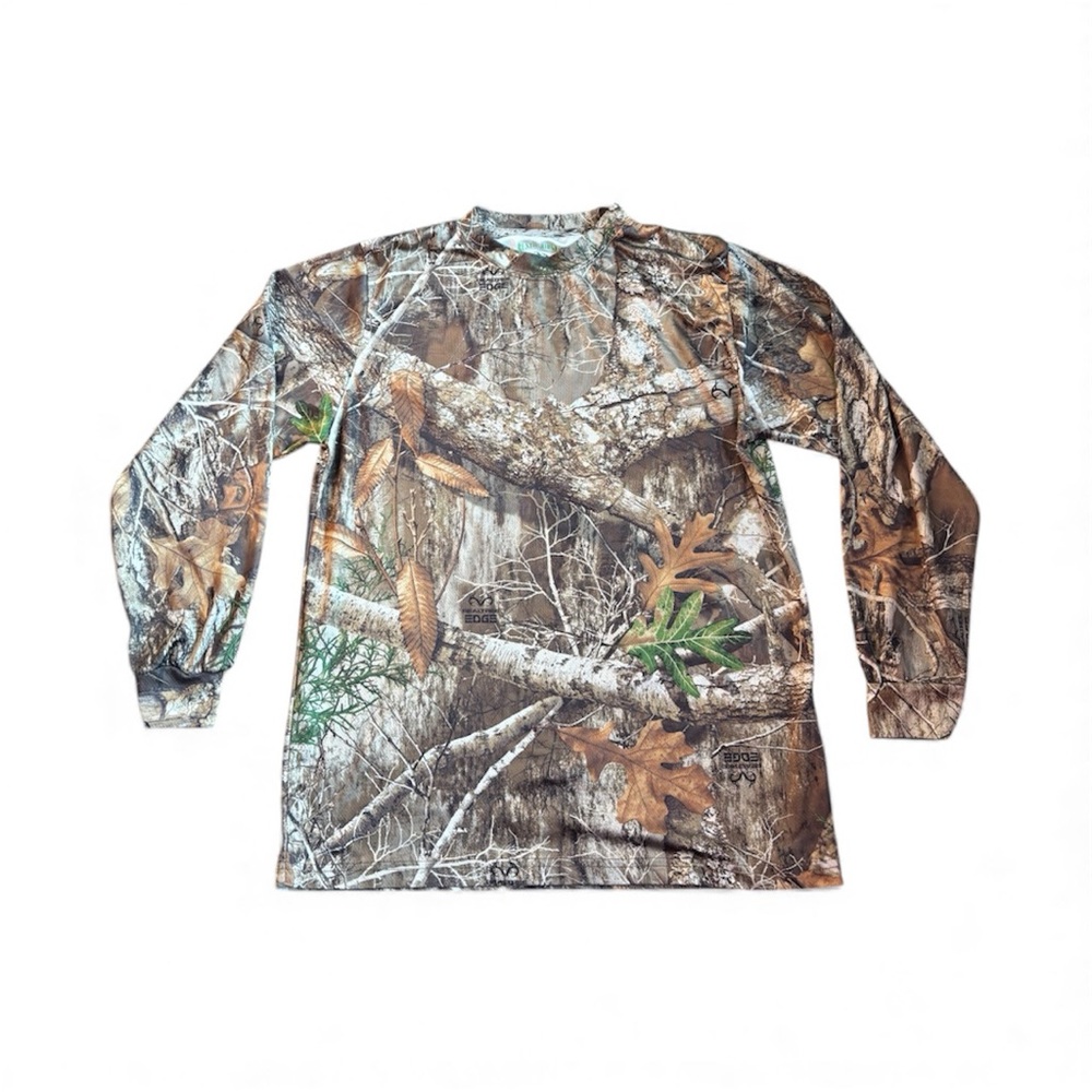 Realtree camo brown long sleeve light weight moisture wicking shirt